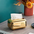 Luxury Gold Tissue Box Cover – Decorative Napkin Holder Tissue Box Holder Axl Gold