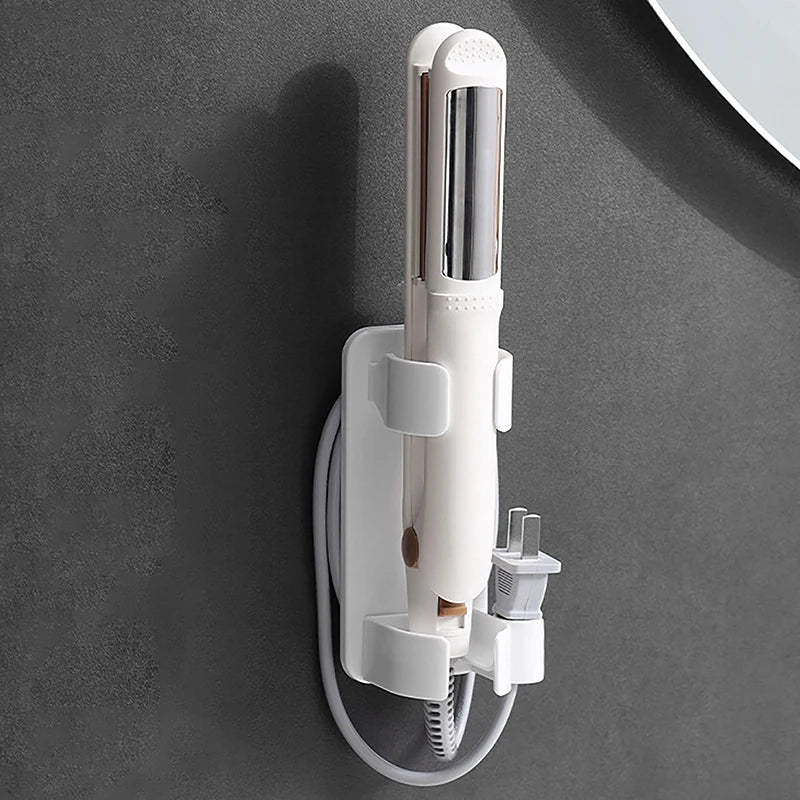 Wall-Mounted Hair Curler & Straightener Holder | Bathroom Organizer Hair Tool Organizer Axl