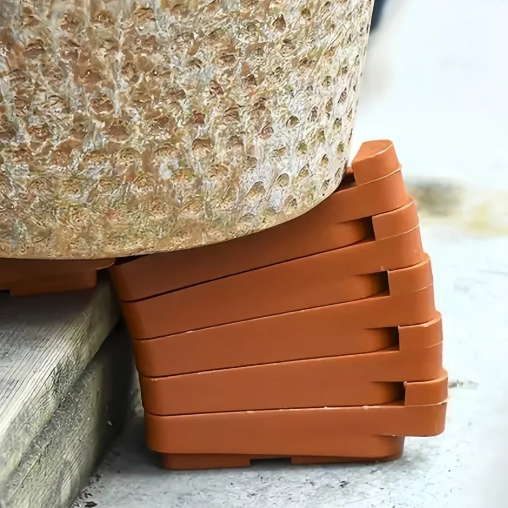 5-Pack Plastic Flower Pot Feet – Raised Ventilation Tray Pads Pot Feet Risers Axl