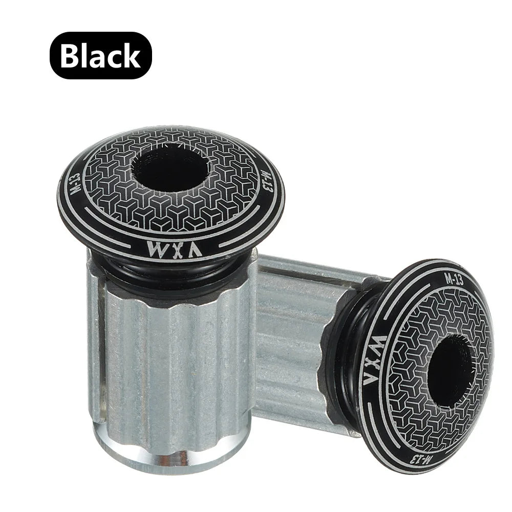 VXM Aluminum Handlebar Bar End Plugs – MTB & Road Bike Caps Handlebar Bar End Plugs Axl Black