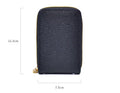 Korean Accordion Card Wallet – PU Leather Zipper Organizer Card Wallet Organizer Axl 1pc brown