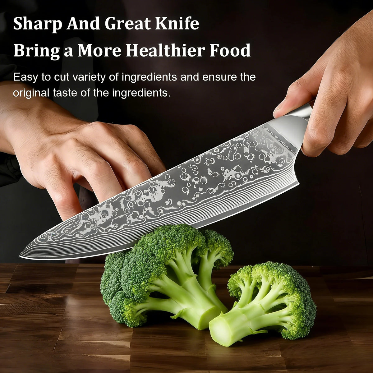 67-Layer Damascus Steel Chef Knife Set – 1, 2 or 3 Piece Damascus Chef Knife Axl