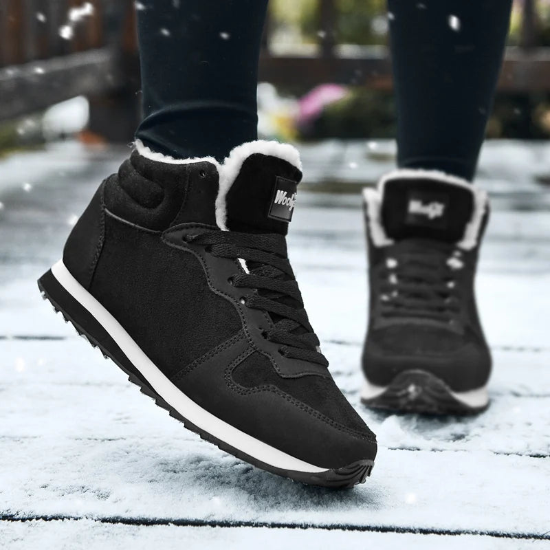 Women's Chunky Platform Ankle Snow Boots – Plush & Waterproof Women's Snow Boots Axl