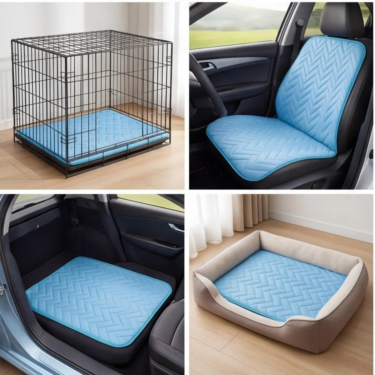 Ice Silk Pet Cooling Mat for Dogs & Cats – S to 2XL Pet Cooling Mat Axl