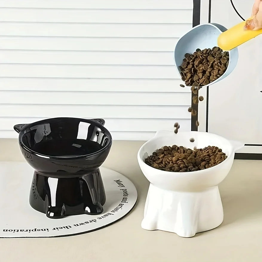 15° Tilted Cat Bowl – Anti-Vomit Pet Food & Water Station Cat Feeding Bowl Axl