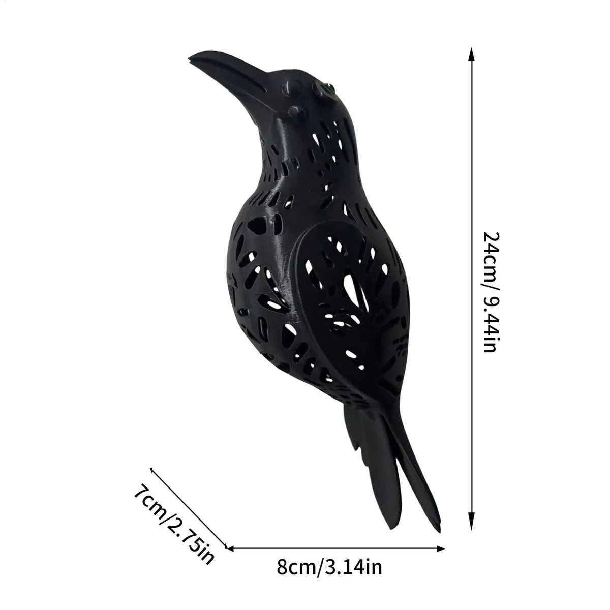 3D Gothic Crow Lantern – Hangable Raven Decor Light Decorative Hanging Lantern Axl