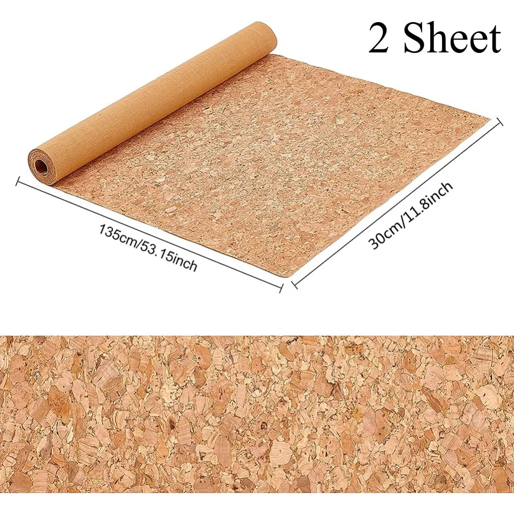 Natural Cork Fabric Sheets 2-Roll – PU Cork Leather for DIY Crafts Cork Craft Fabric Axl AECH04-06195