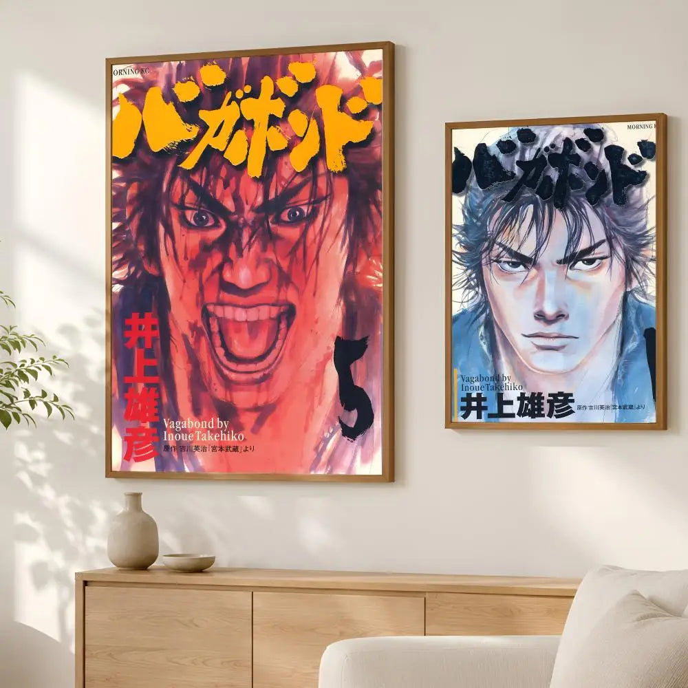 Vagabond Manga Wall Poster – Self-Stick HD Waterproof Art Print Wall Art Poster Axl