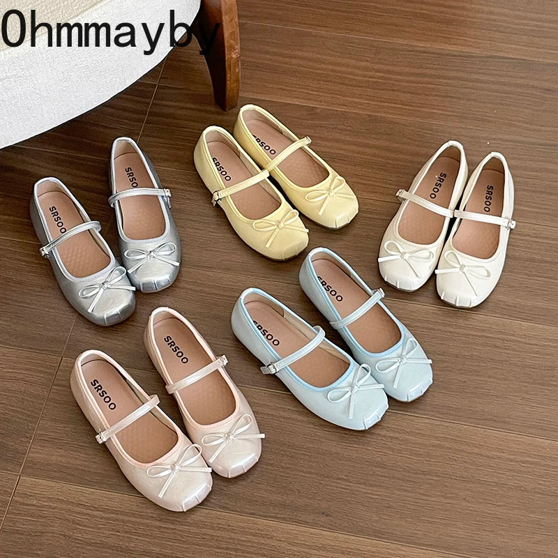 Women's Bow Mary Jane Ballet Flats – Sweet Elegant Shoes Ballet Flats Axl