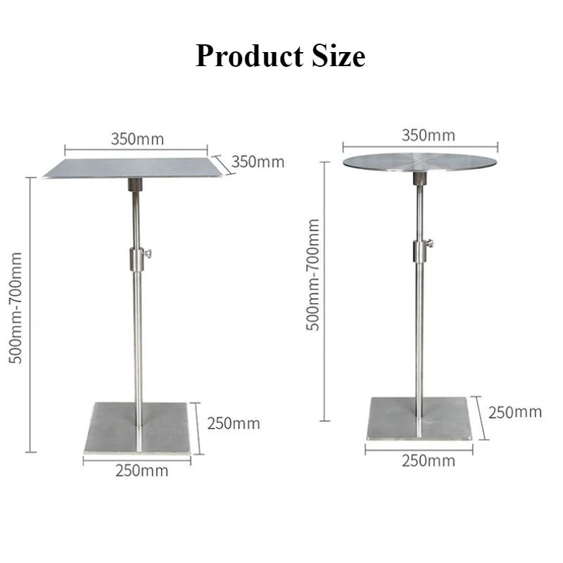 Adjustable Height Round Coffee Table | Modern Stainless Steel Coffee Table Axl
