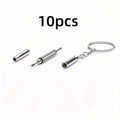 Precision Mini Screwdriver Set with Keychain – 5/10 Pcs Mini Screwdriver Set Axl silvery-10pcs