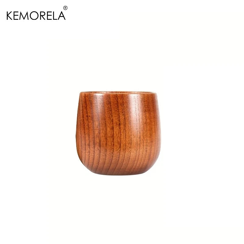 KEMORELA Handmade Jujube Wood Big Belly Cup | Tea & Coffee Wooden Drinkware Cup Axl 1pcs <200ml