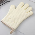 Silicone Oven Gloves – Heat Resistant Non-Slip Kitchen Mitts Silicone Oven Mitts Axl White