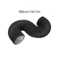 4-Inch Flexible AC Exhaust Hose with Clamps | Aluminum Foil Duct HVAC Ventilation Duct Axl Black
