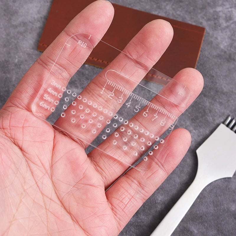 Acrylic Leather Cutting Ruler – 4mm Transparent Distance Guide Leathercraft Ruler Axl