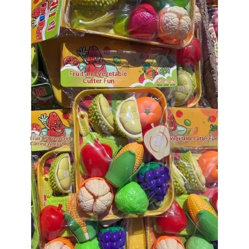 Kids Fruit & Vegetable Cutting Toy – Pretend Play Kitchen Set Pretend Play Kitchen Set Axl onesize A2