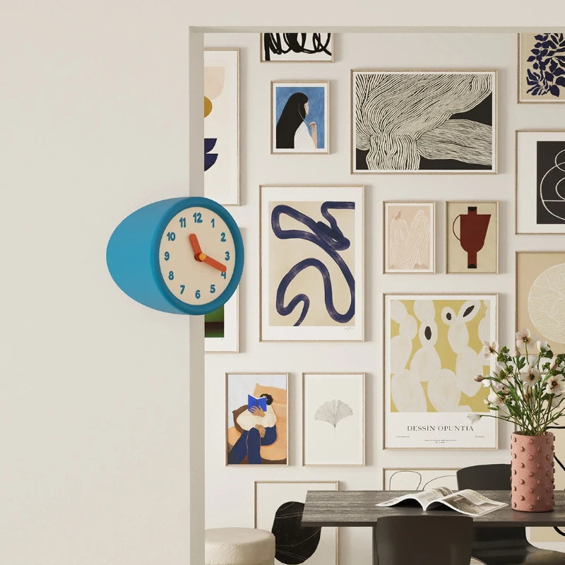 Nordic Silent Wall Clock – Modern Resin Corner Art Décor Wall Clock Axl