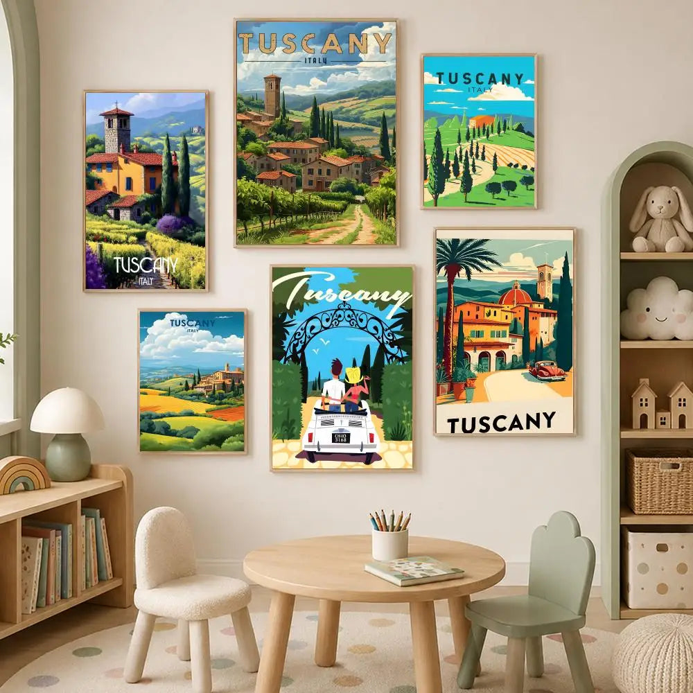 Tuscany Self-Stick Wall Art Poster – HD Waterproof Decor Wall Art Poster Axl