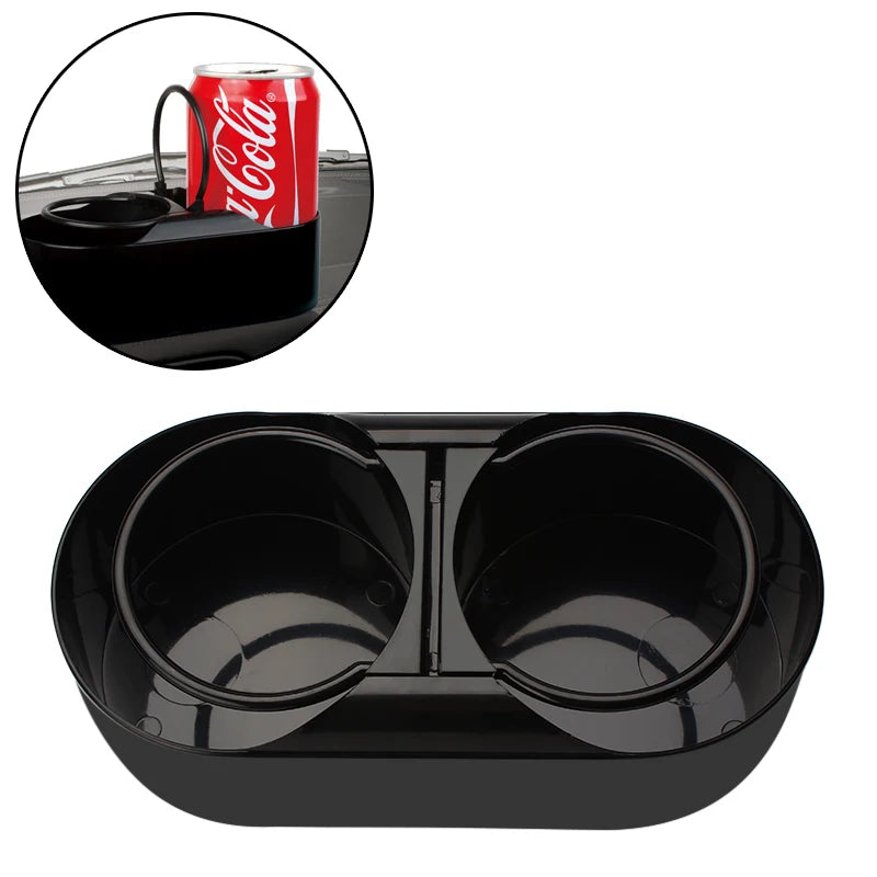 Universal Dual Hole Car Cup Holder – ABS Drink Bottle Stand Car Cup Holder Axl