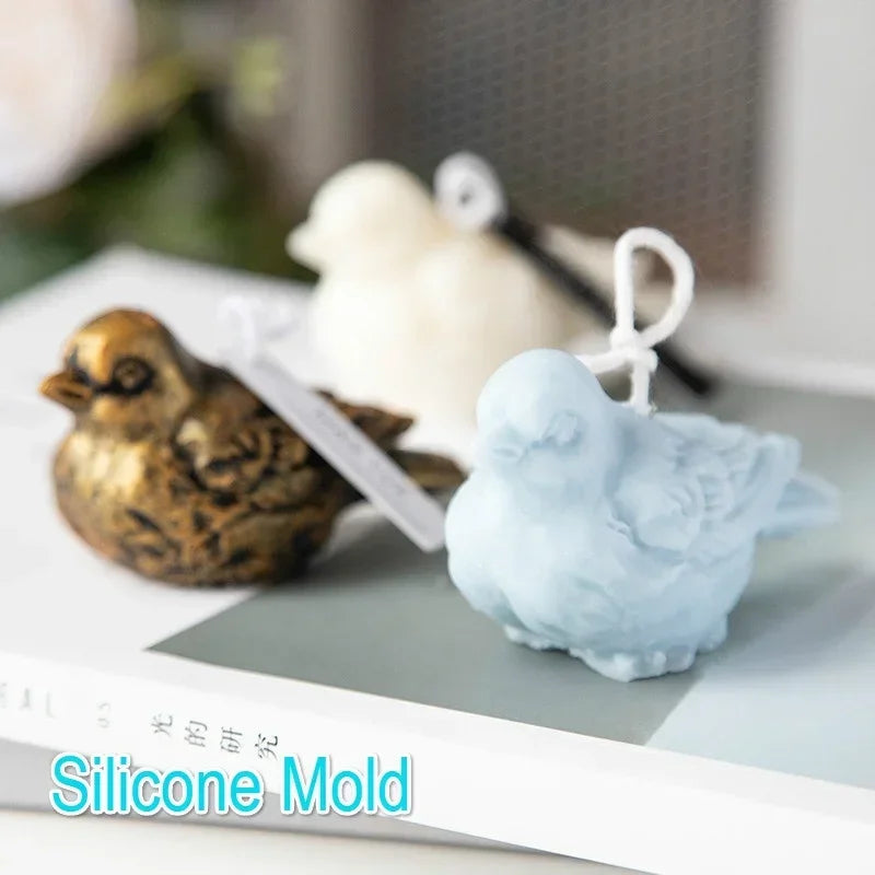 3D Bird Silicone Mold – DIY Candle, Plaster & Chocolate Craft Silicone Mold Axl