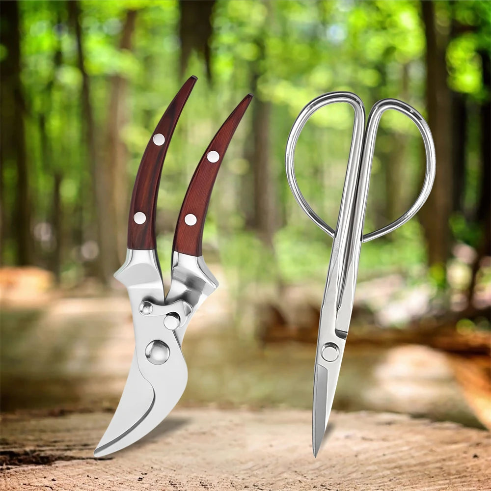 Garden Pruning Scissors – Flower, Leaf & Branch Shears 1-2 PCS Pruning Shears Axl Scissors-2PCS