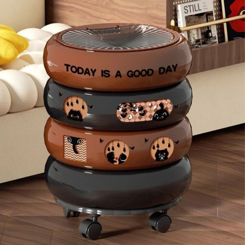 High-Capacity Press-Top Trash Can with Cover | Kitchen & Bathroom Trash Can Axl