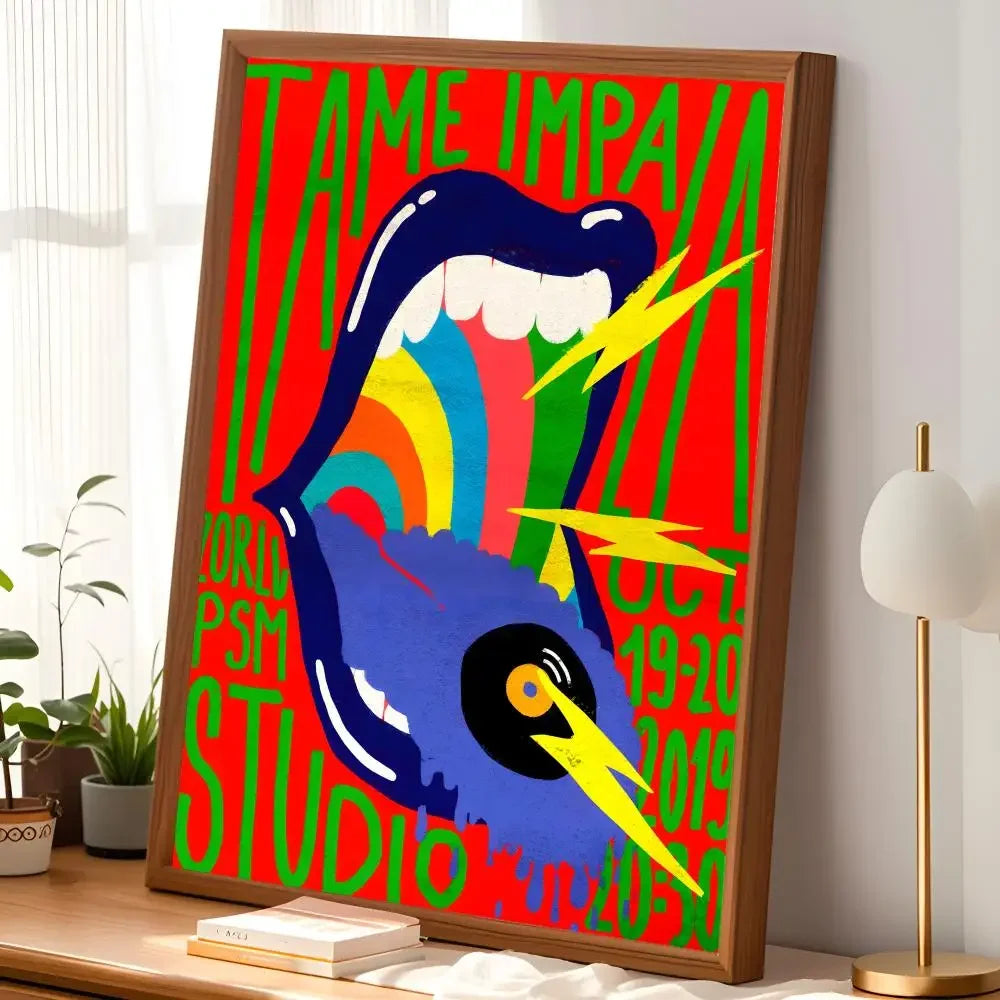 Tame Impala HD PVC Wall Poster – Self-Stick Waterproof Decor Wall Art Poster Axl