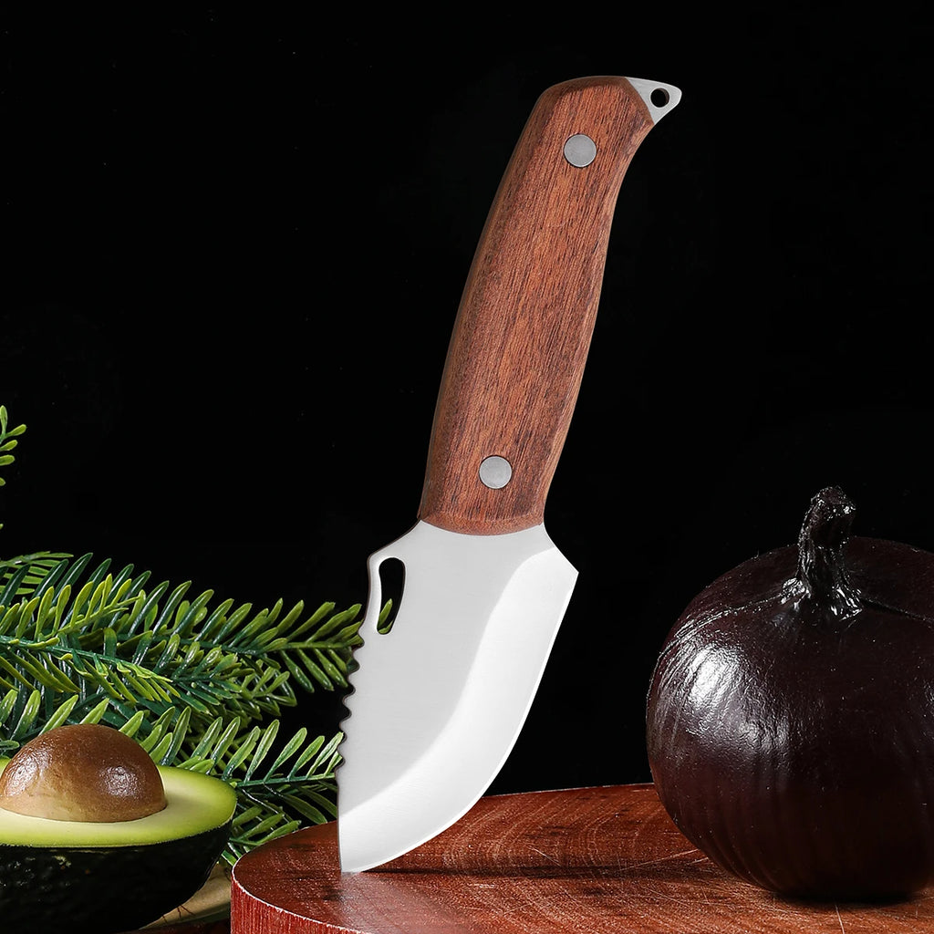 Stainless Steel Boning & Slicing Kitchen Knife – Wood Handle Kitchen Knife Axl
