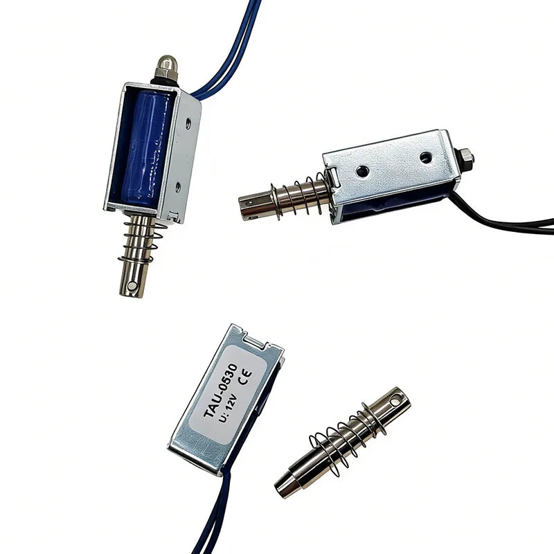 4Pcs TAU-0530 Open Frame Solenoid Electromagnet DC 6V/12V/24V Solenoid Electromagnet Axl