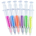 6-Piece Kawaii Syringe Highlighter Pen Set – Multicolor Markers Highlighter Pen Set Axl A