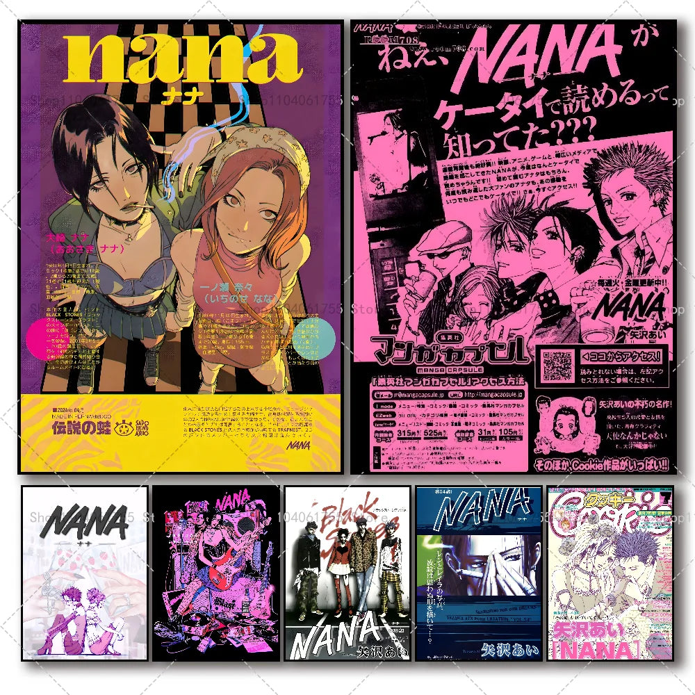 Japanese Anime NANA Poster – Waterproof Self-Adhesive Wall Sticker Anime Wall Poster Axl