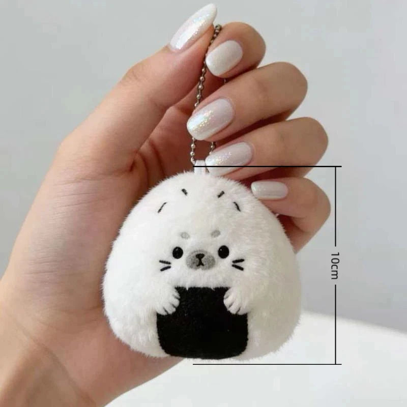 Cute Plush Seal Keychain – Sushi Rice Ball Bag Charm Gift Plush Keychain Axl