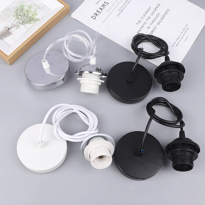 Retro E27 Pendant Lamp Holder Socket with 1m/1.5m Hanging Wire Pendant Lamp Holder Axl