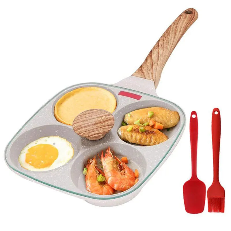 PGY 4-Cup Nonstick Egg Frying Pan with Lid | Omelet Pan Nonstick Egg Pan Axl