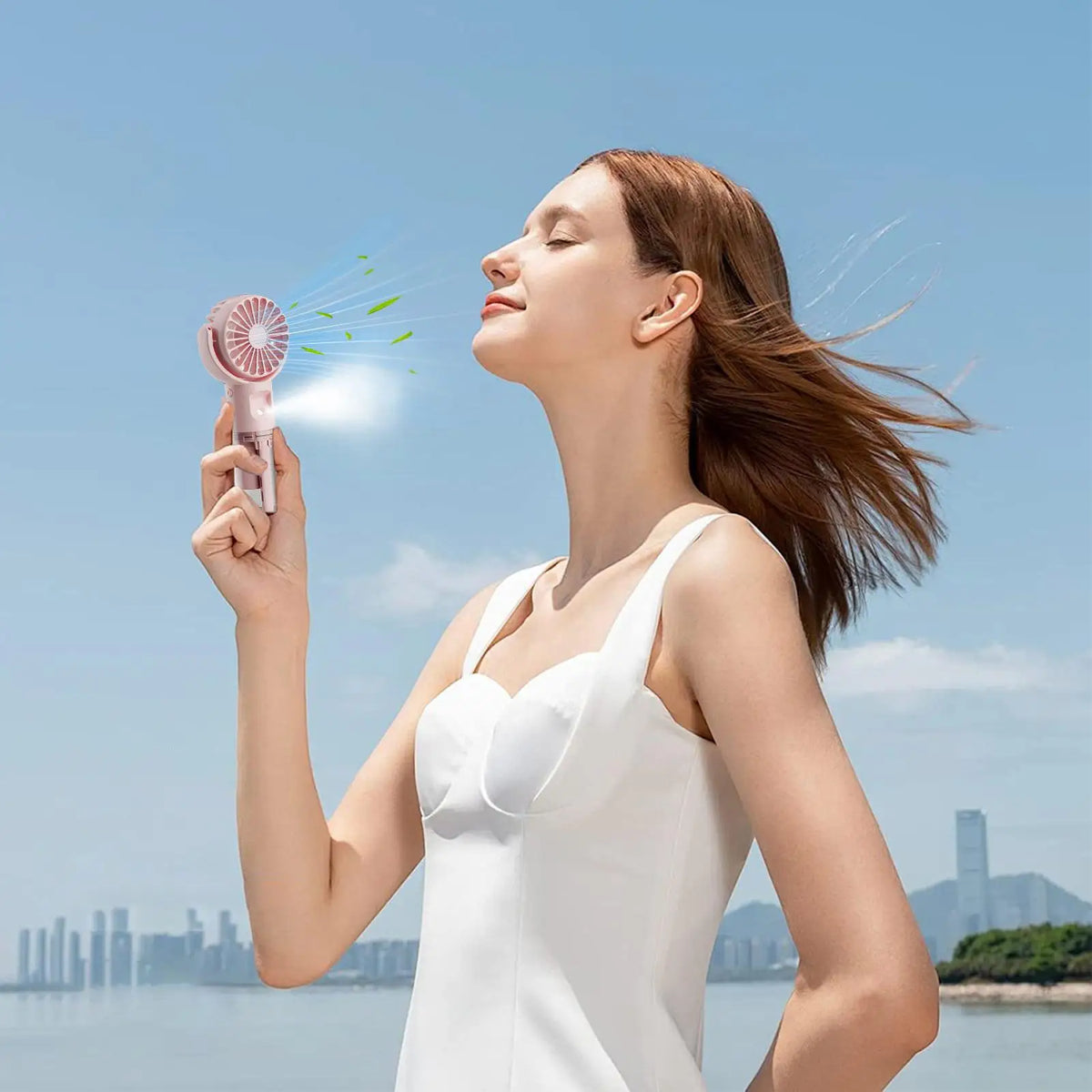 Handheld Misting Fan – USB Rechargeable Portable Mini Cooler Handheld Misting Fan Axl