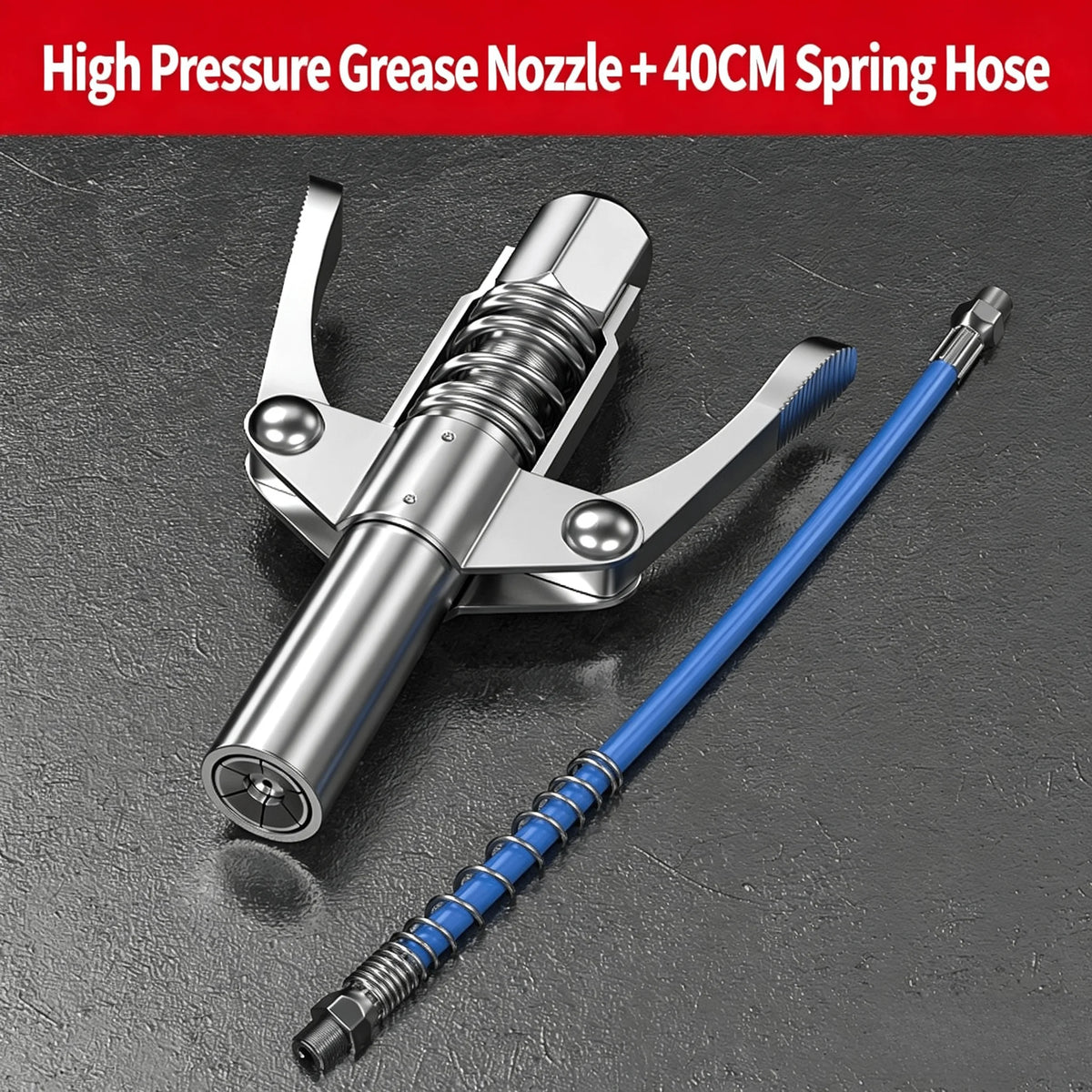 10,000 PSI Quick-Release Grease Gun Coupler 1/8 NPT Grease Gun Coupler Axl High Pressure Grease 3 14 mm 1