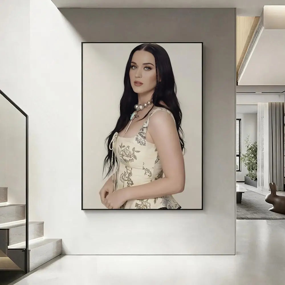 Katy Perry HD Art Poster – Waterproof Sticky Wall Décor Wall Art Poster Axl White4 15X20cmNoframe