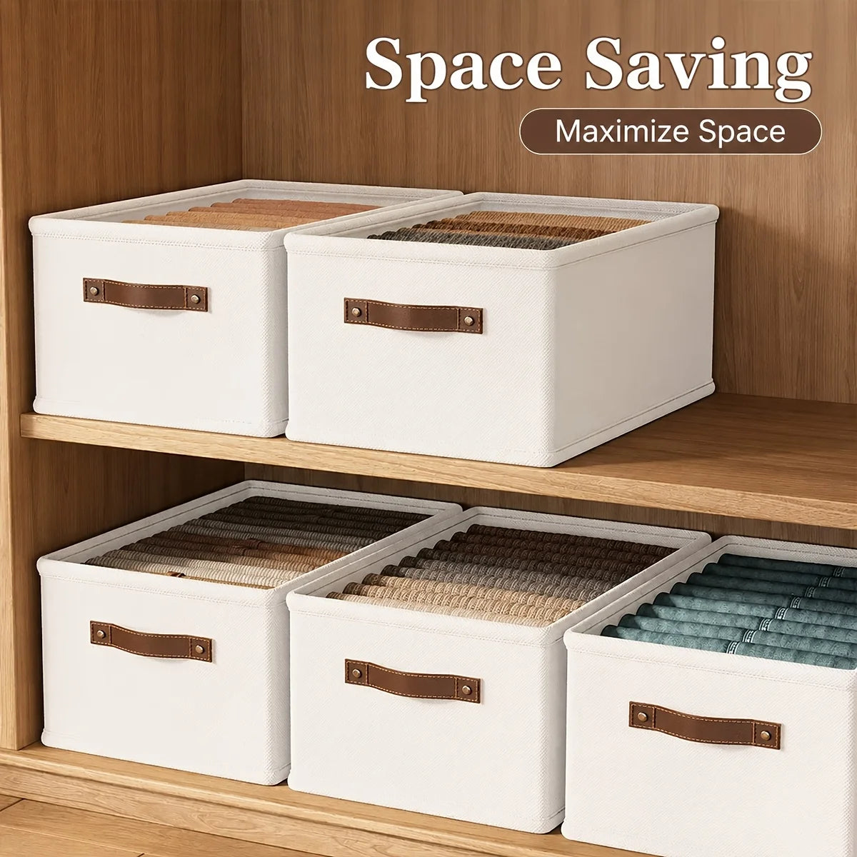 Oxford Fabric Storage Box with Handle – Clothes Organizer Fabric Storage Box Axl