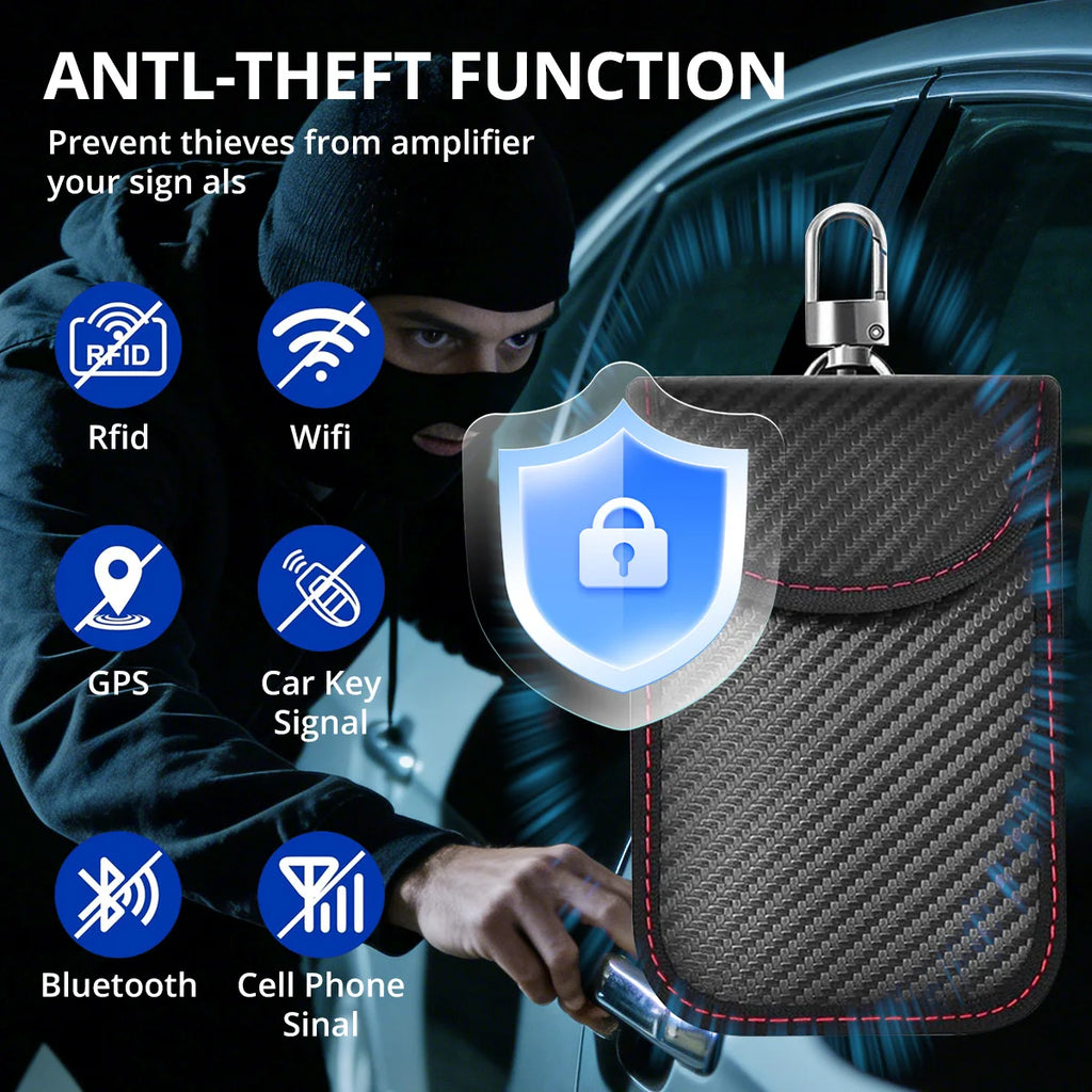 Faraday Bag Key Fob Protector – RFID Signal Blocking Pouch Key Fob Faraday Bag Axl