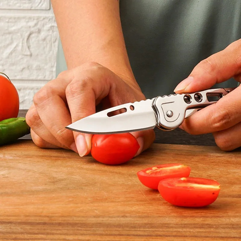 Stainless Steel Folding Pocket Knife – EDC Keychain Knife Folding Pocket Knife Axl