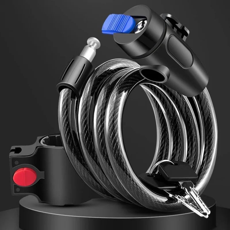 Portable Heavy-Duty Bike Lock with Key & Rubber Ring – Anti-Theft Bicycle Security Lock Axl