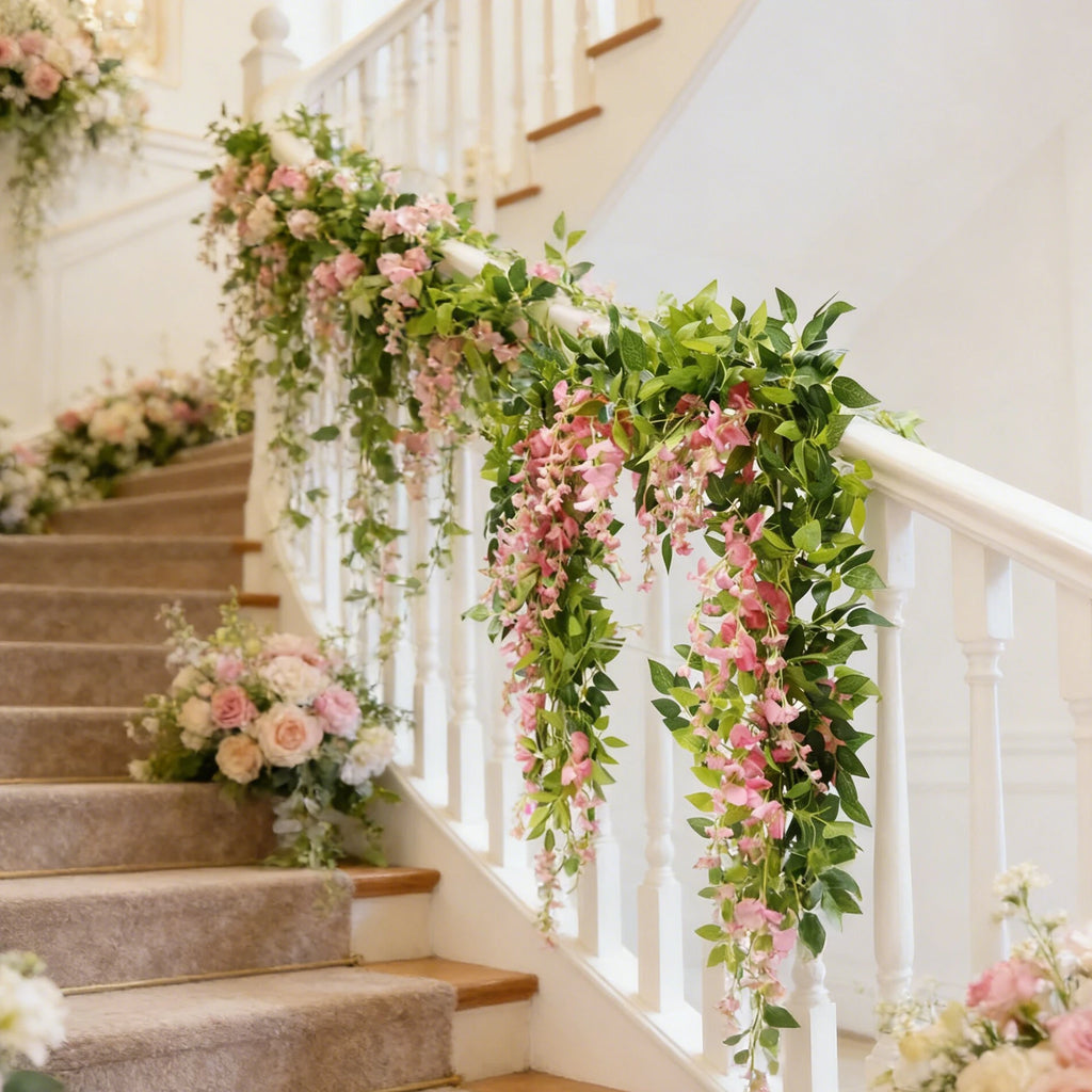 Artificial Silk Flower Vine – Wedding Arch & Wall Hanging Decor Artificial Flower Vine Axl