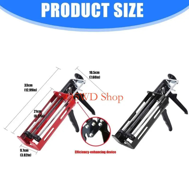 Dual-Tube Titanium Steel Caulking Gun – Precision Epoxy Applicator Caulking Gun Axl