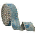 14.29 Yards Star Polyester Ribbon – Light Blue Gold 40mm Craft Ribbon Axl AECH04-17464
