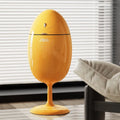 Dinosaur Egg Trash Can – Large Luxury Plastic Dustbin for Home Decorative Trash Can Axl Yellow-with Bin Bag