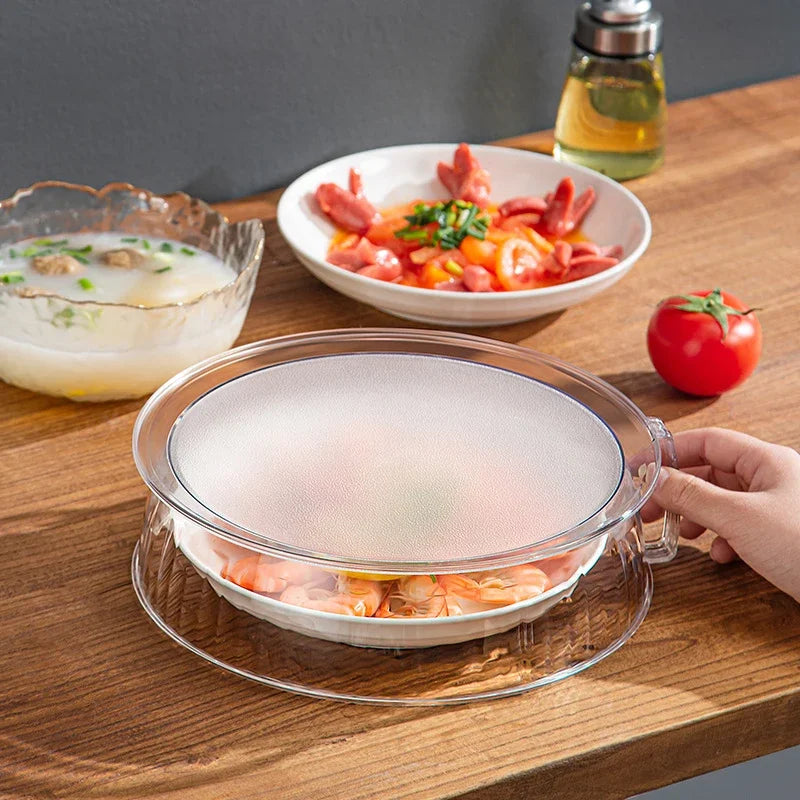 10-Inch Clear Microwave Food Cover Lid with Handle | Splash Guard Microwave Food Cover Axl