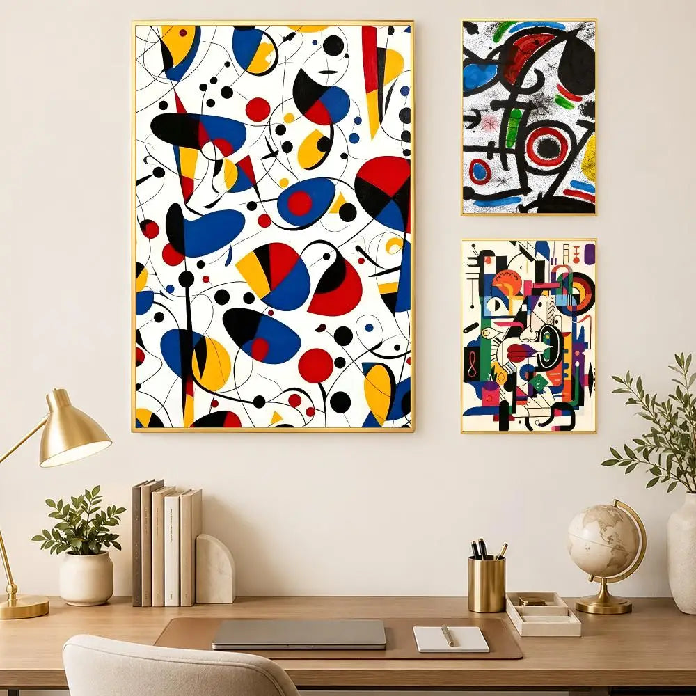 Joan Miró Vintage Wall Art Poster – Self-Stick Waterproof Wall Art Poster Axl
