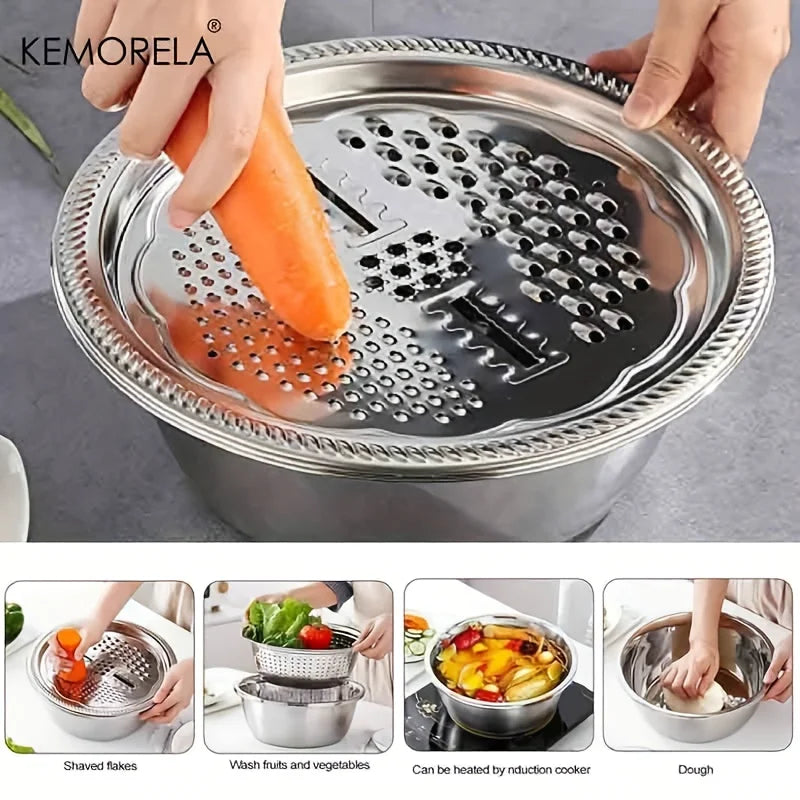 KEMORELA Stainless Steel Colander Basin Set – 2/3 Piece Colander Basin Set Axl