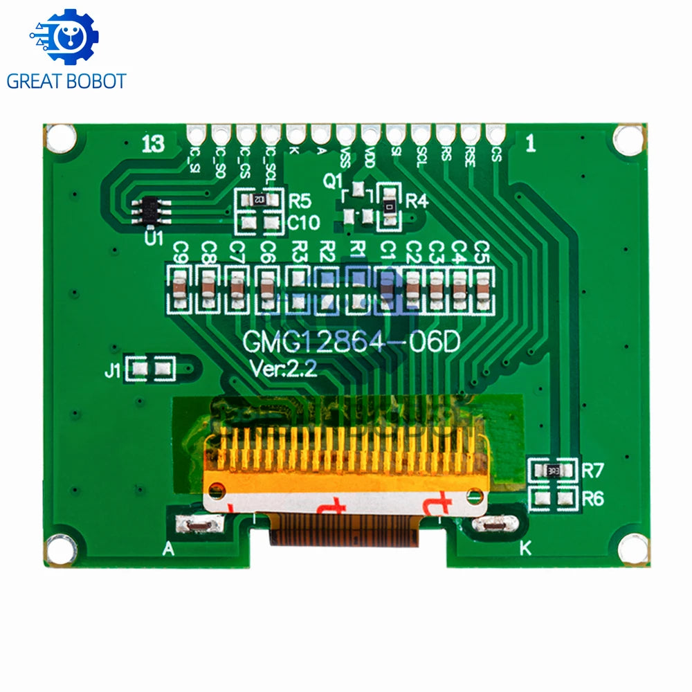 128x64 COG LCD Module – Chinese Font, SPI Interface LCD Display Module Axl