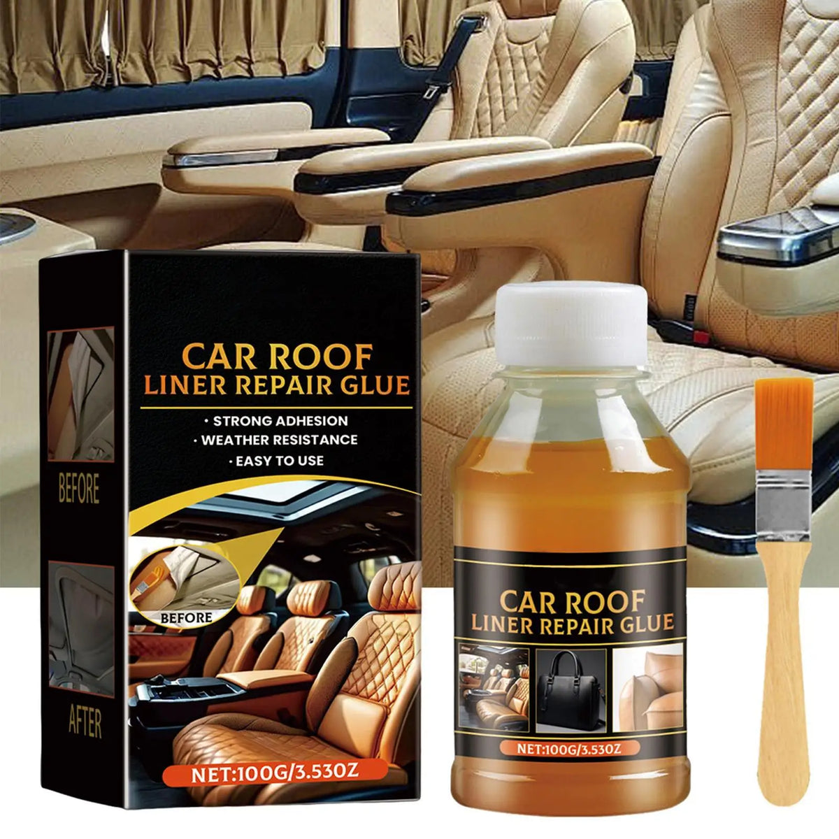 Car Roof Liner Repair Glue 100ml | Fabric & Leather Adhesive Automotive Adhesive Axl